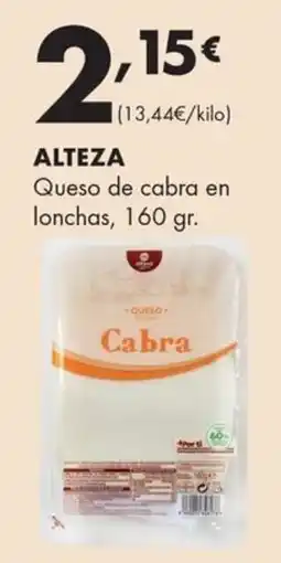 Supermercados Lupa ALTEZA Queso de cabra en lonchas oferta