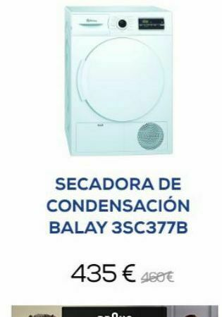 Euronics Secadora de condensación balay oferta
