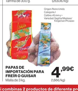 Supercor Papas de importación para freír o guisar oferta