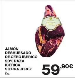 Supercor Jamón deshuesado de cebo ibérico 50% raza ibérica sierra jerez oferta