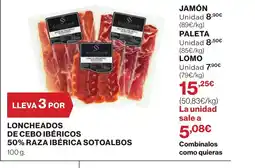 Supercor Loncheados de cebo ibéricos 50% raza ibérica sotoalbos oferta