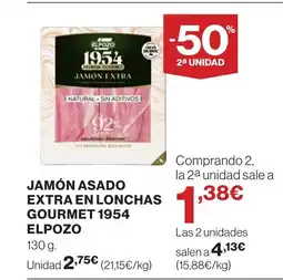 Supercor ELPOZO Jamón asado extra en lonchas gourmet 1954 oferta