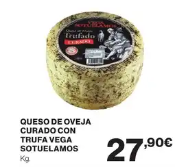 Supercor Queso de oveja curado con trufa vega sotuelamos oferta