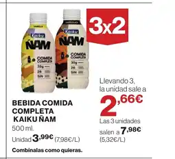 Supercor KAIKU ŇAM Bebida comida completa oferta