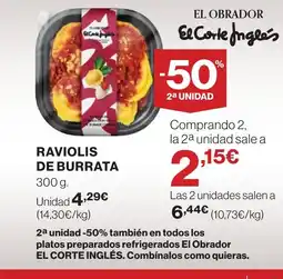 Supercor Raviolis de burrata oferta