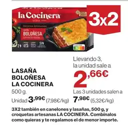 Supercor LA COCINERA Lasaña boloñesa oferta