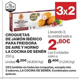 Supercor Croquetas de jamón ibérico para freidora de aire y horno la cocina de senén oferta