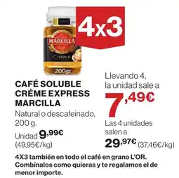 Supercor MARCILLA Café soluble créme express oferta