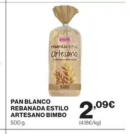 Supercor BIMBO Pan blanco rebanada estilo artesano oferta