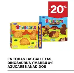Supercor En todas las galletas dinosaurus y marbú 0% azúcares añadidos oferta