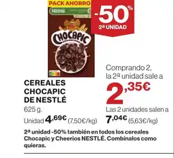 Supercor Cereales chocapic de nestlé oferta