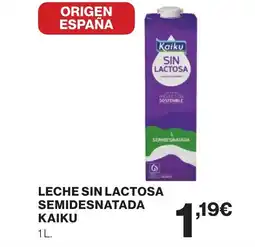Supercor KAIKU Leche sin lactosa semidesnatada oferta