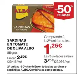 Supercor ALBO Sardinas en tomate de oliva oferta