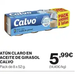 Supercor CALVO Atún claro en aceite de girasol oferta