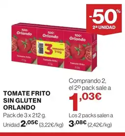 Supercor ORLANDO Tomate frito sin gluten oferta