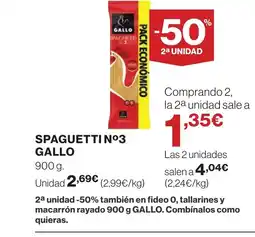 Supercor GALLO Spaguetti nº3 oferta