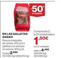 Supercor SANAVI En las galletas oferta