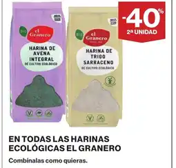 Supercor EL GRANERO En todas las harinas ecológicas oferta