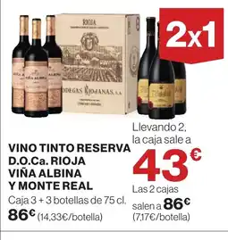Supercor Vino tinto reserva d.o.ca. rioja viña albina y monte real oferta
