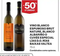 Supercor Vino blanco espumoso brut nature, blanco albariño o cuvée especial lías d.o. rías baixas valtea oferta