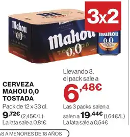 Supercor MAHOU O,O TOSTADA Cerveza oferta