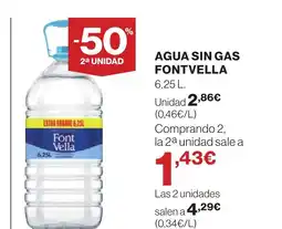 Supercor FONTVELLA Agua sin gas oferta