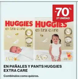 Supercor HUGGIES EXTRA CARE En pañales y pants oferta