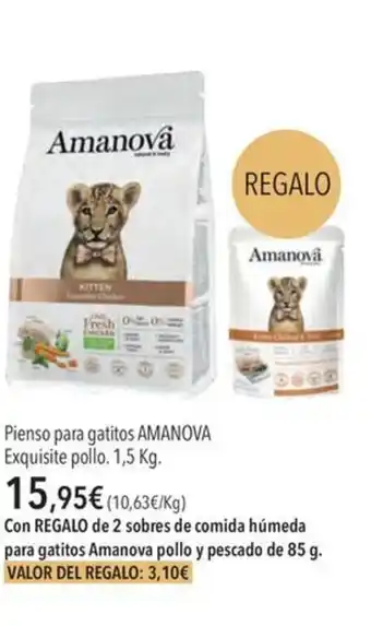 El Corte Inglés AMANOVA Pienso para gatitos Exquisite pollo oferta