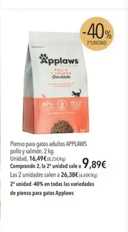 El Corte Inglés APPLAWS Pienso para gatos adultos pollo y salmón oferta