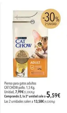 El Corte Inglés CAT CHOW Pienso para gatos adultos pollo oferta