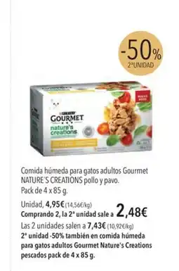 El Corte Inglés NATURE'S CREATIONS Comida húmeda para gatos adultos Gourmet pollo y pavo oferta
