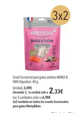 El Corte Inglés MARLY & DAN Snack funcional para gatos adultos Digestion oferta