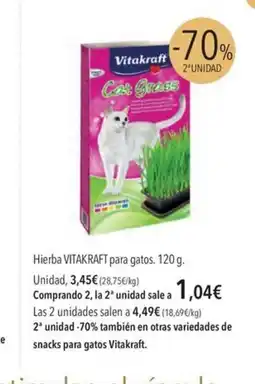 El Corte Inglés VITAKRAFT Hierba para gatos oferta