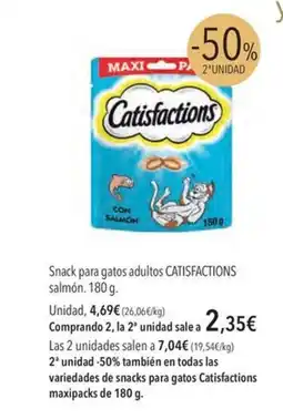 El Corte Inglés CATISFACTIONS Snack para gatos adultos salmón oferta