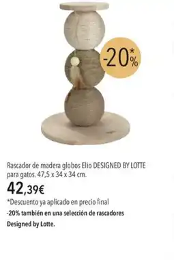 El Corte Inglés DESIGNED BY LOTTE Rascador de madera globos elio oferta
