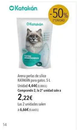 El Corte Inglés KATAKAN Arena perlas de sílice para gatos oferta