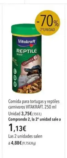 El Corte Inglés VITAKRAFT Comida para tortugas y reptiles carnívoros oferta