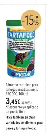 El Corte Inglés PRODAC Alimento completo para tortugas acuáticas minis oferta