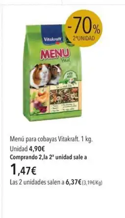 El Corte Inglés VITAKRAFT Menú para cobayas oferta