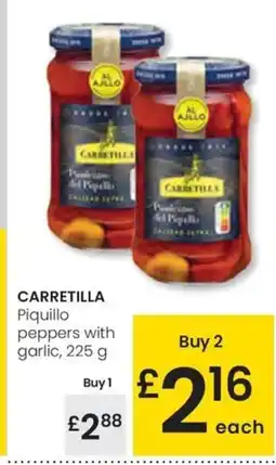 Eroski CARRETILLA Piquillo peppers with garlic oferta