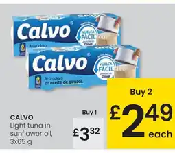 Eroski CALVO Light tuna in sunflower oil oferta
