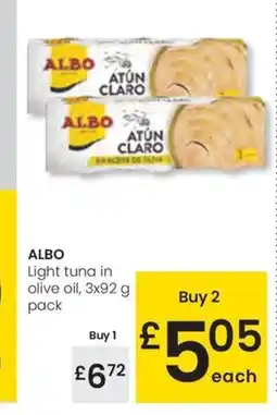 Eroski ALBO Light tuna in olive oil oferta