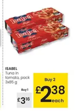 Eroski ISABEL Tuna in tomato oferta