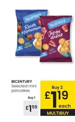 Eroski BICENTURY Selected mini pancakes oferta