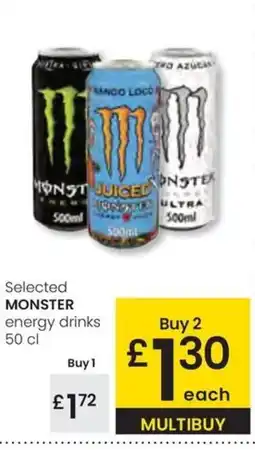 Eroski MONSTER energy drinks oferta