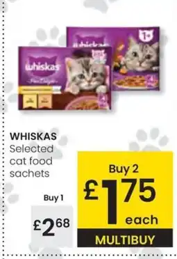 Eroski WHISKAS Selected cat food sachets oferta