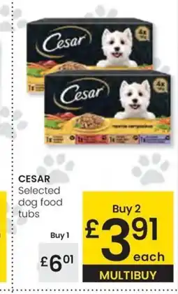 Eroski CESAR Selected dog food tubs oferta