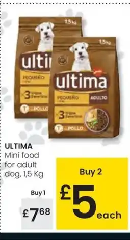 Eroski ULTIMA Mini food for adult dog oferta