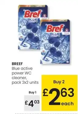 Eroski BREF Blue active power WC cleaner oferta