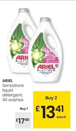 Eroski ARIEL Sensations liquid detergent, 40 washes oferta